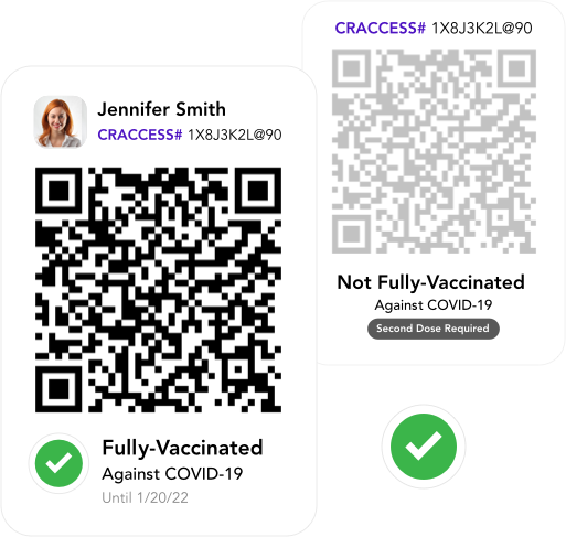 Vaccination records with QR code